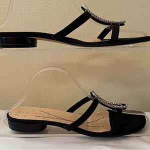 Kate Spade Black Crystal Sandals, GUC, Size 8